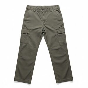 Basic Editions 36x32 Olive Green Cargo Pants Mens Casual Vintage Style